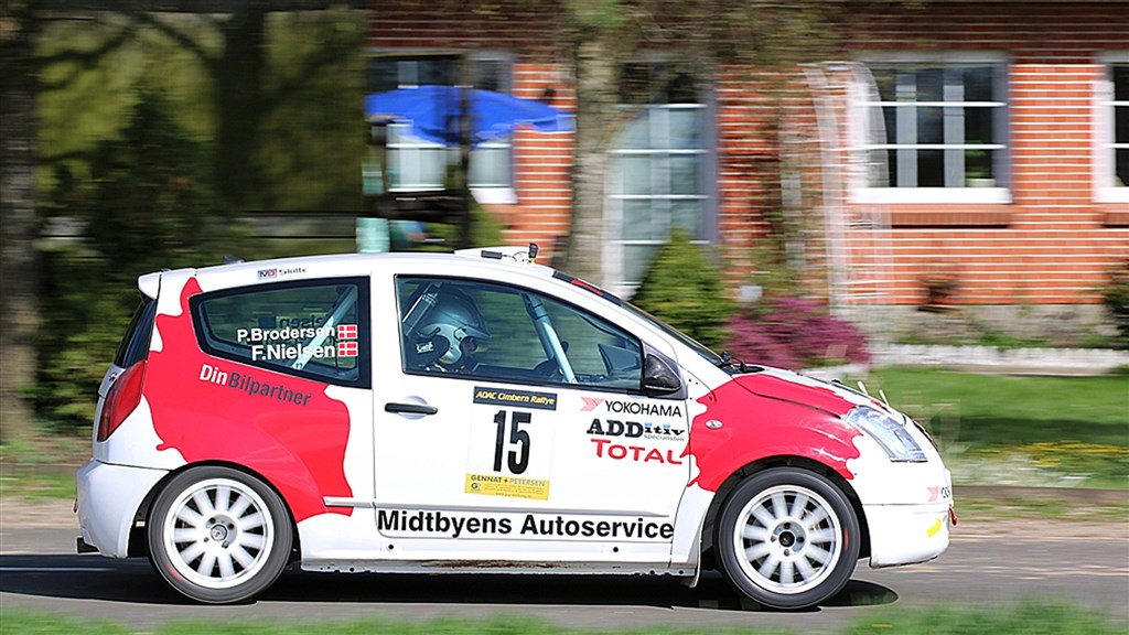 Frank Nielsen og Per Brodersen nappede endnu en 3. plads i kampen om det danske mesterskab 2018
(Foto: Alex Rasmussen, Rallyfoto.dk)